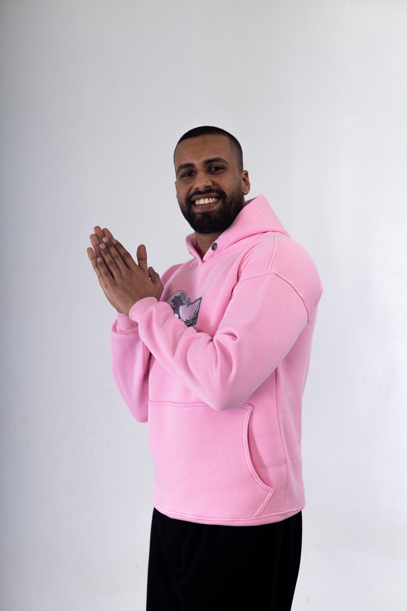 Wave Embroidered Hoodie